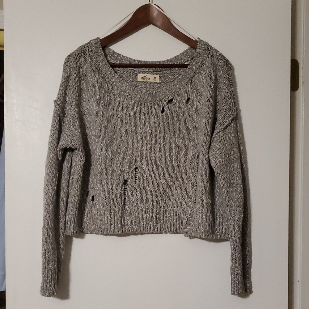 Hollister Cozy Gray Knit Sweater